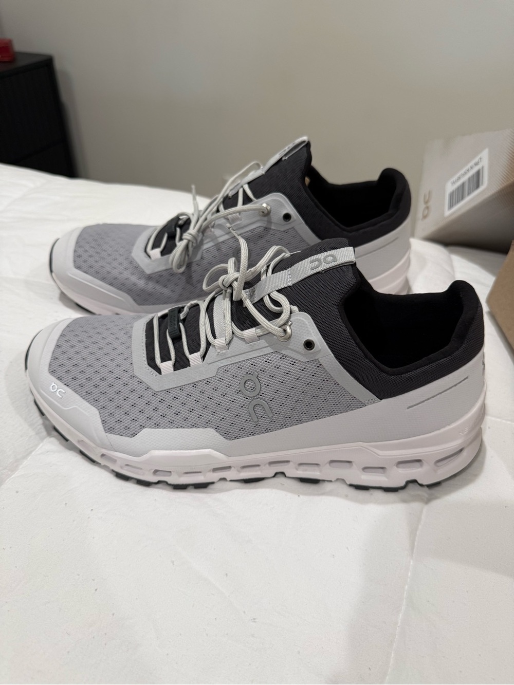 On Running Men's Cloudultra Athletic Shoes - Gray and White - Picture 2 of 4